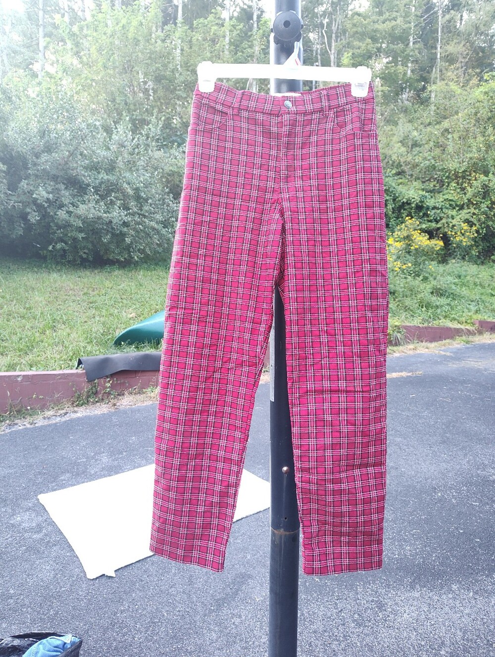 Hollister Red Plaid Dress Pants/ Casual Pants
